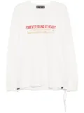 Mastermind World slogan print long-sleeves T-shirt - White