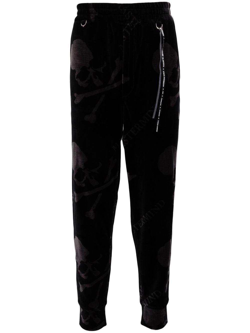 Mastermind World logo-print trousers - Black