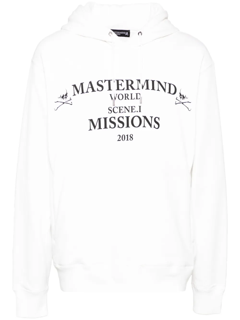 Mastermind World logo-print hoodie | White | Image 1