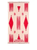 MARANT logo-jacquard beach towel - Red