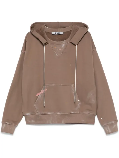 PNK paint splatter-detail hoodie