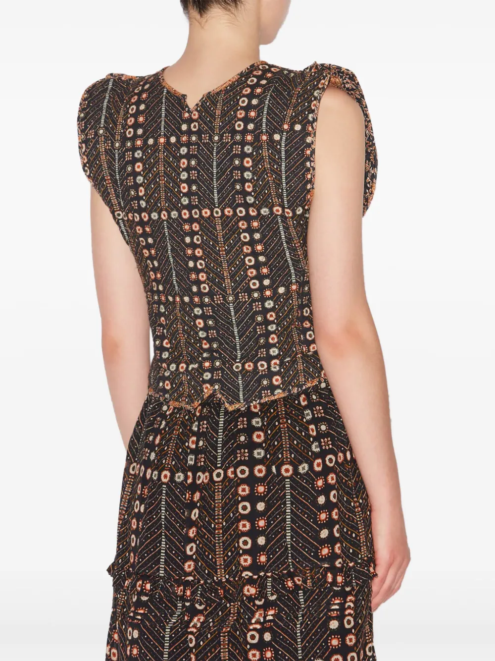 Shop Isabel Marant Étoile Cerza Top In 黑色