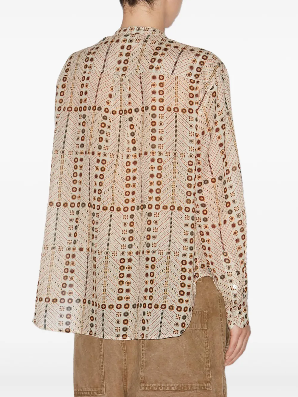 Isabel Marant Étoile Mexika Printed Cotton-voile Shirt In Neutrals