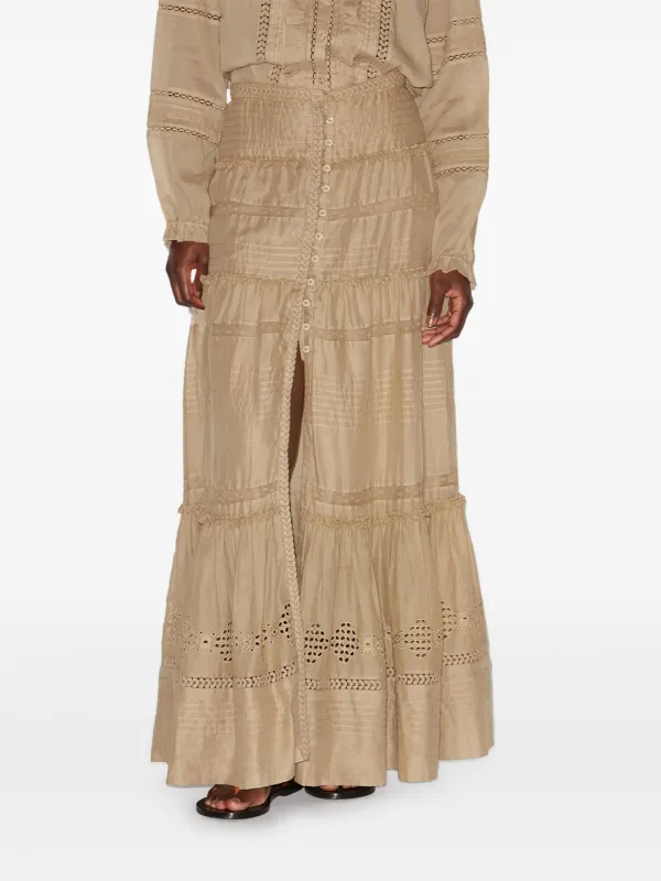 スカート Marant Etoile Skirts Beige Isabel Marant Etoile: Beige Pacifica Miniskirt | SSENSE
