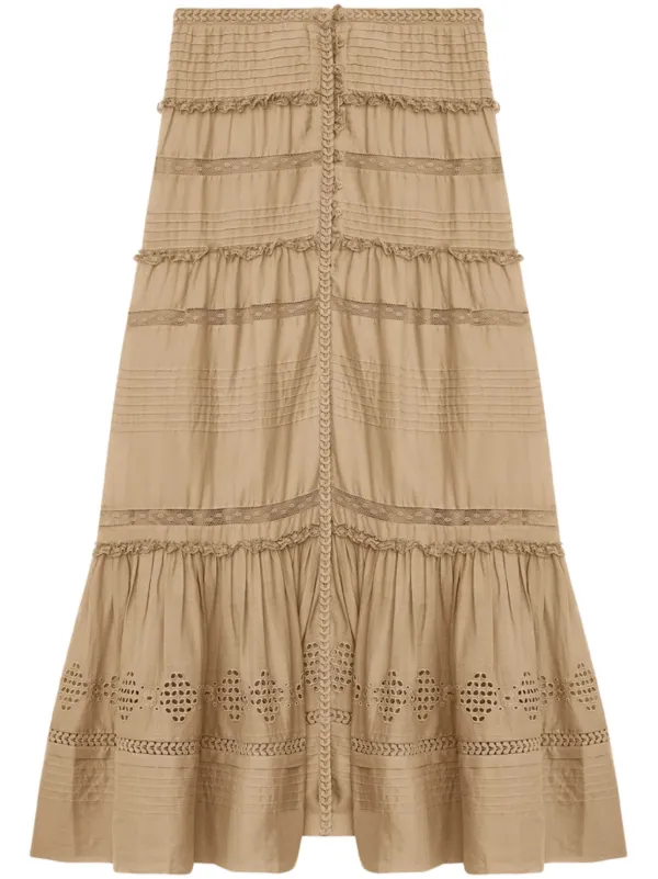 スカート Marant Etoile Skirts Beige MARANT ETOILE | Isabel Pacifica Skirt | Women | Beige | Flannels