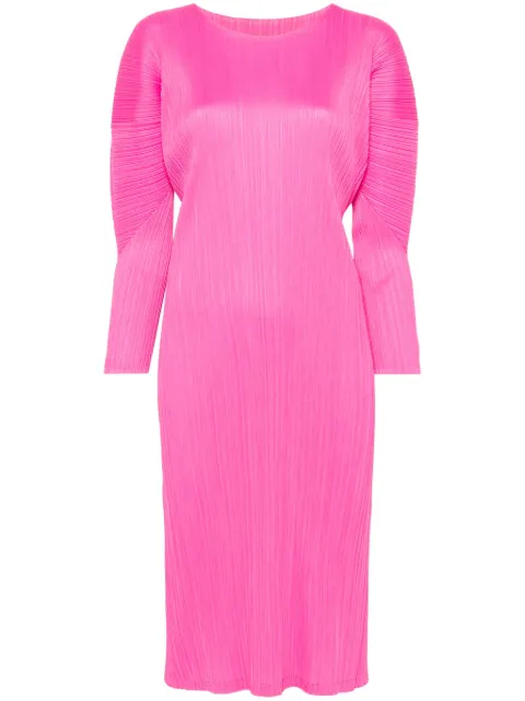 Pleats Please Issey Miyake plissé midi dress