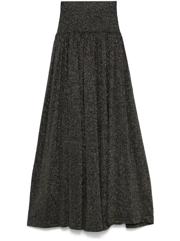 Zimmermann Crush Maxi Skirt in Black