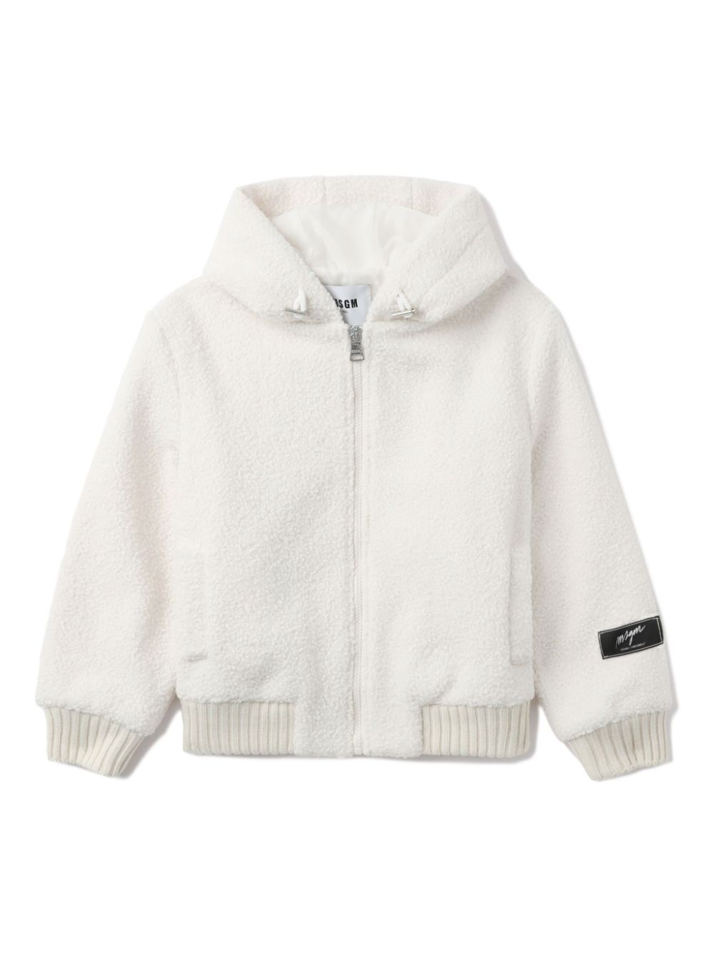 MSGM Kids faux-shearling jacket - Neutrals