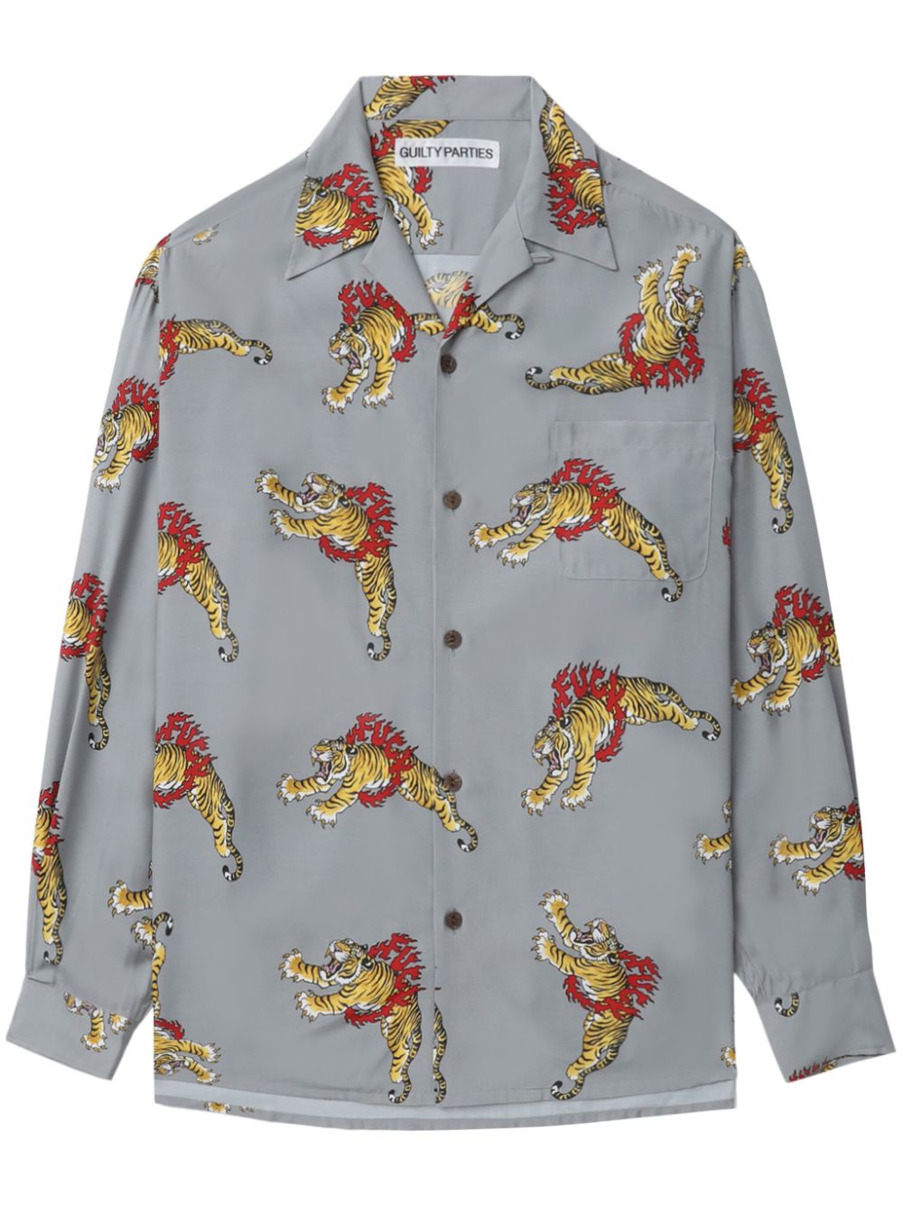 x Tim Lehi tiger-print shirt