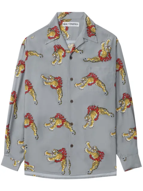 WACKO MARIA camisa con estampado de tigre de Wacko Maria x Tim Lehi