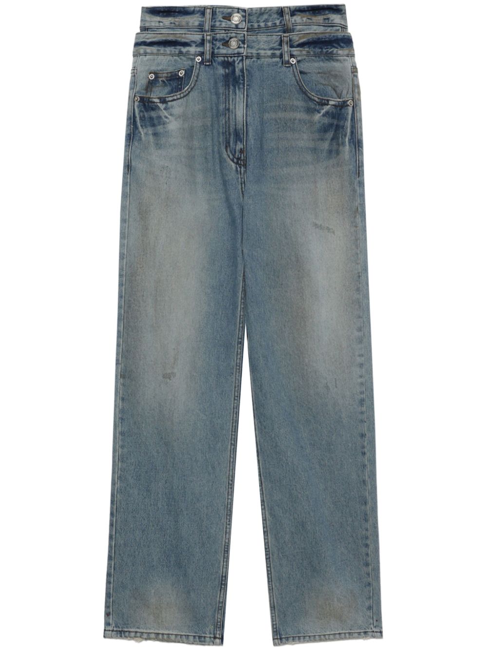 Juun.J layered effect jeans - Blue