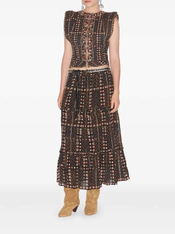 ☆MARANT ETOILE☆ コットンティアードマキシスカート・Diya♪ ISABEL MARANT ETOILE Diya Skirt– Capsule Shop