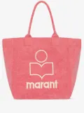 ISABEL MARANT Dark pink cotton small Yenky shopping bag