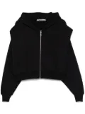 PNK fold-detail hoodie - Black