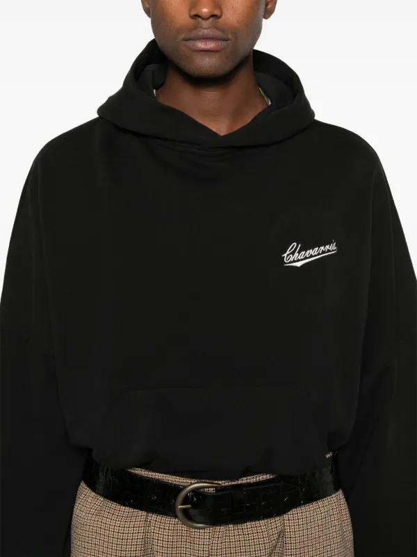Willy Chavarria logo-embroidered Hoodie | Black | FARFETCH TR