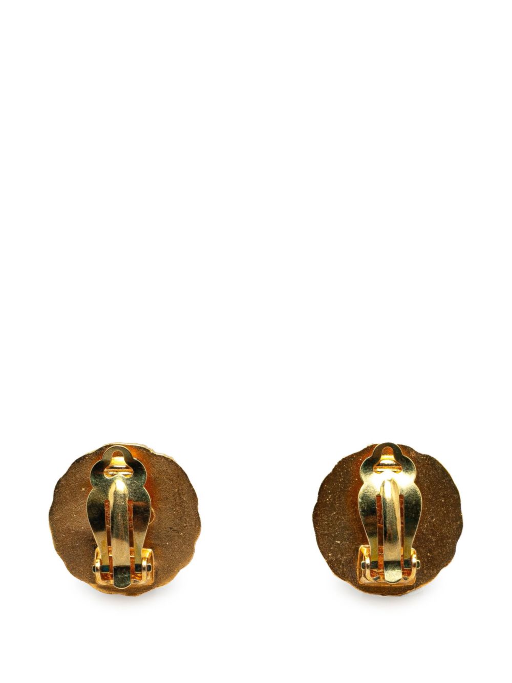 CHANEL Pre-Owned 1995 Gold Plated CC Clip On costume earrings - Oranje