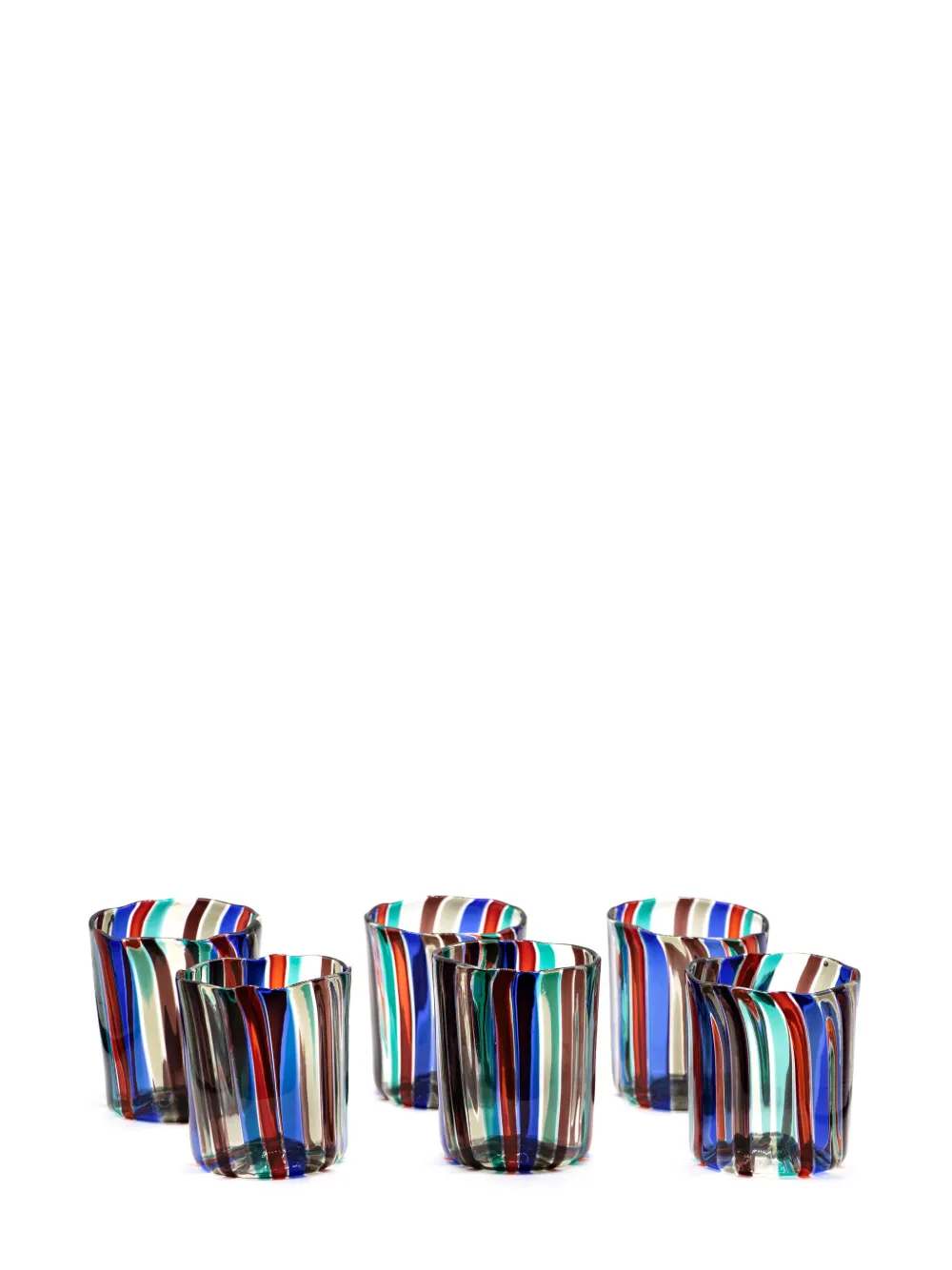 Venini Canne glasses (set of six) - ニュートラル Venini Canne glasses (set of six) - ニュートラル