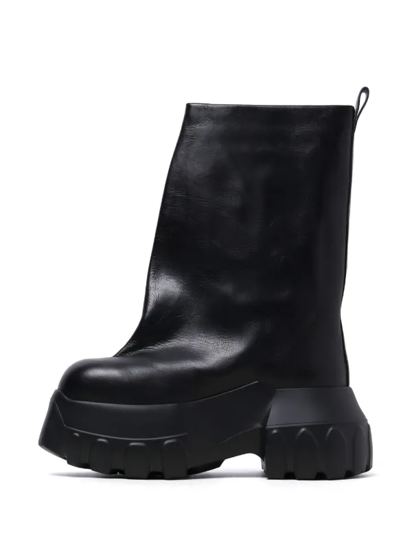 Rick Owens mid-calf Leather Boots | Black | FARFETCH