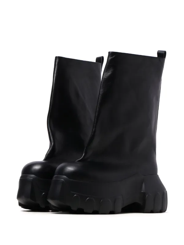 Rick Owens mid-calf Leather Boots | Black | FARFETCH