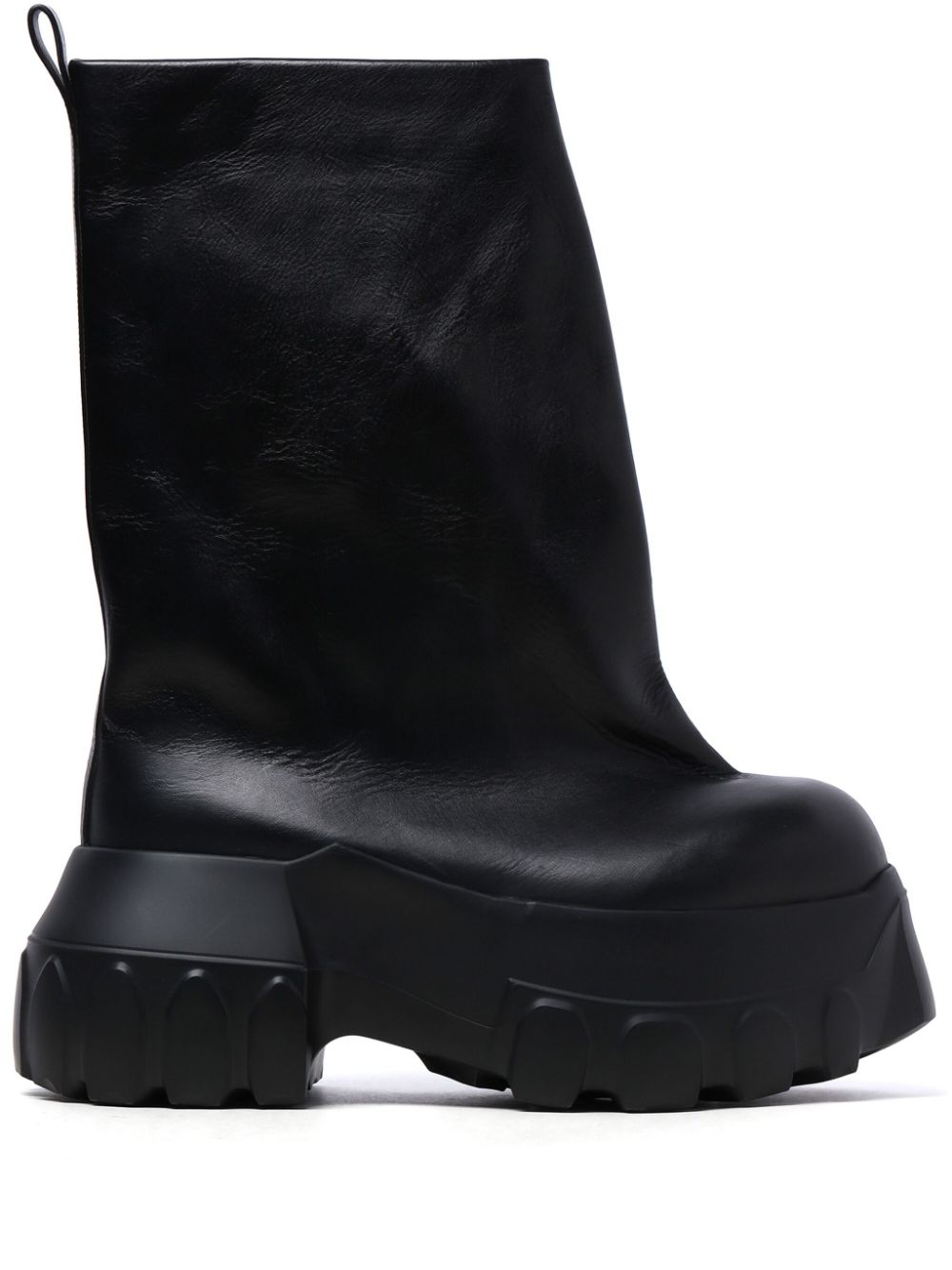 mid-calf leather boots