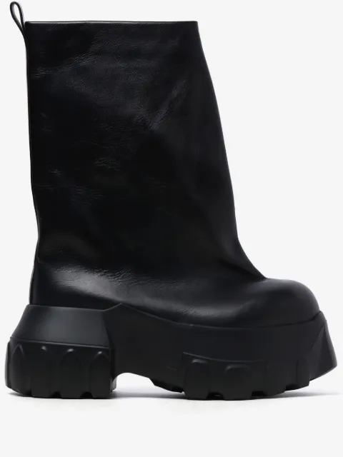 Rick Owens mid-calf leather boots 