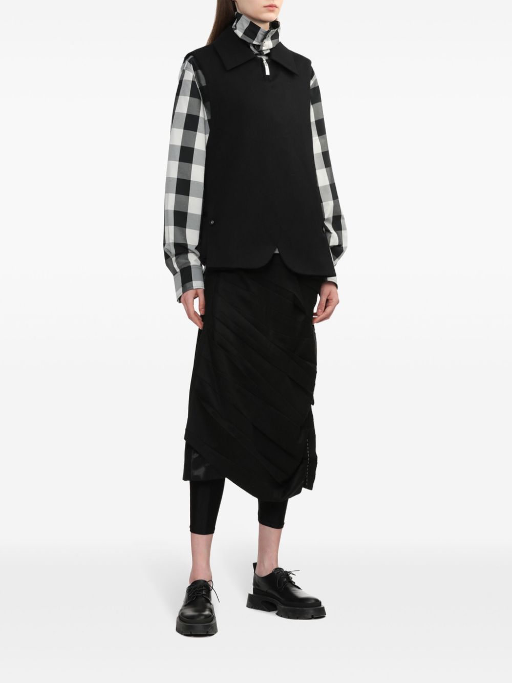 Ader Error checked shirt - Black