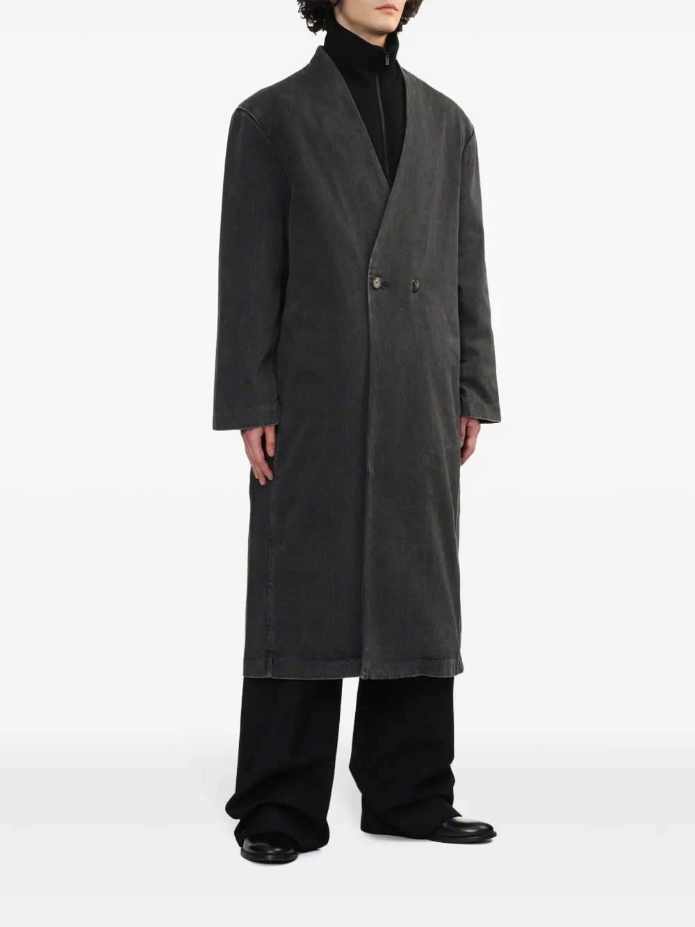 Fear Of God mantel met dubbele rij knopen - Zwart