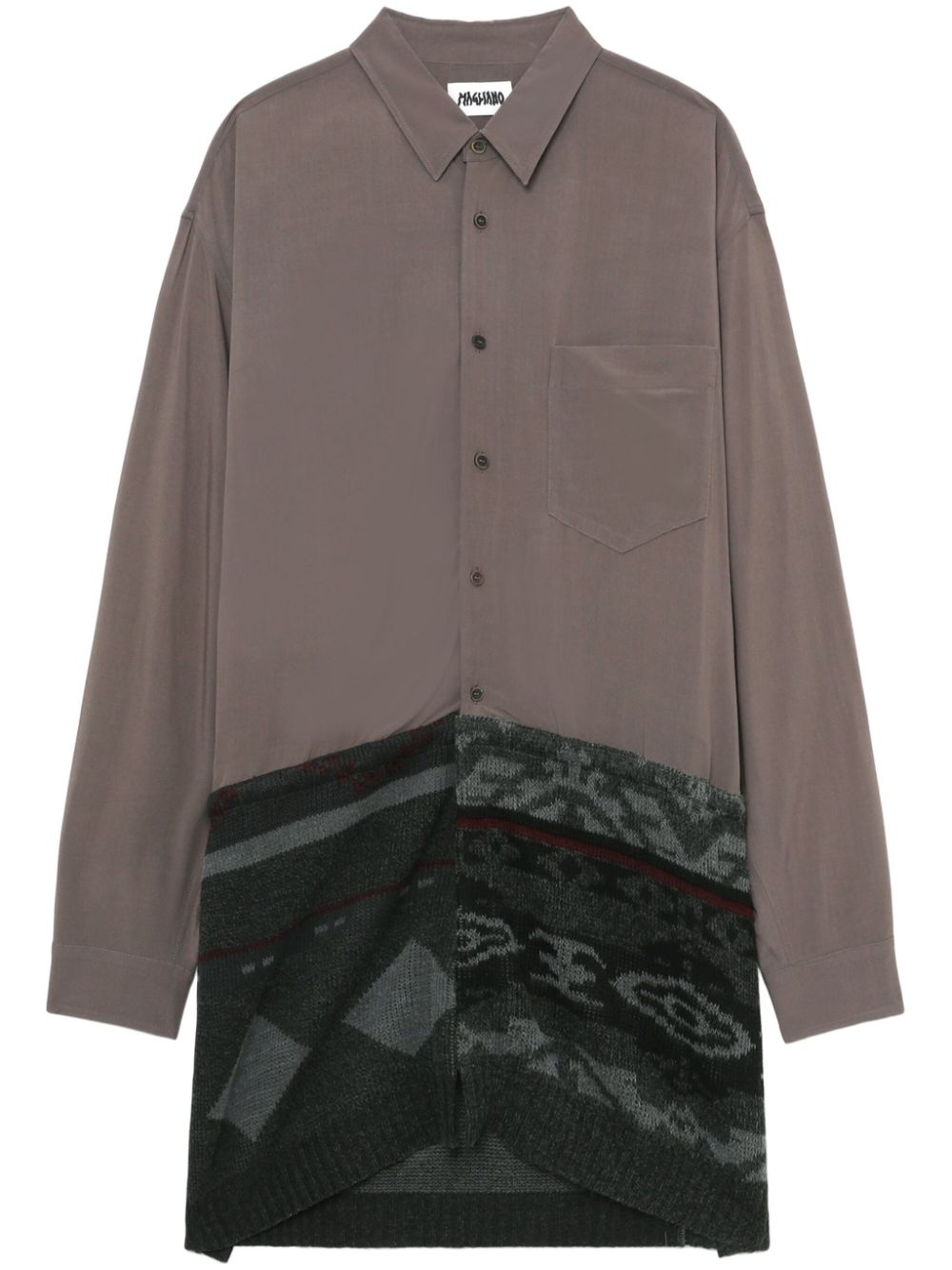 Magliano panelled shirt - Brown