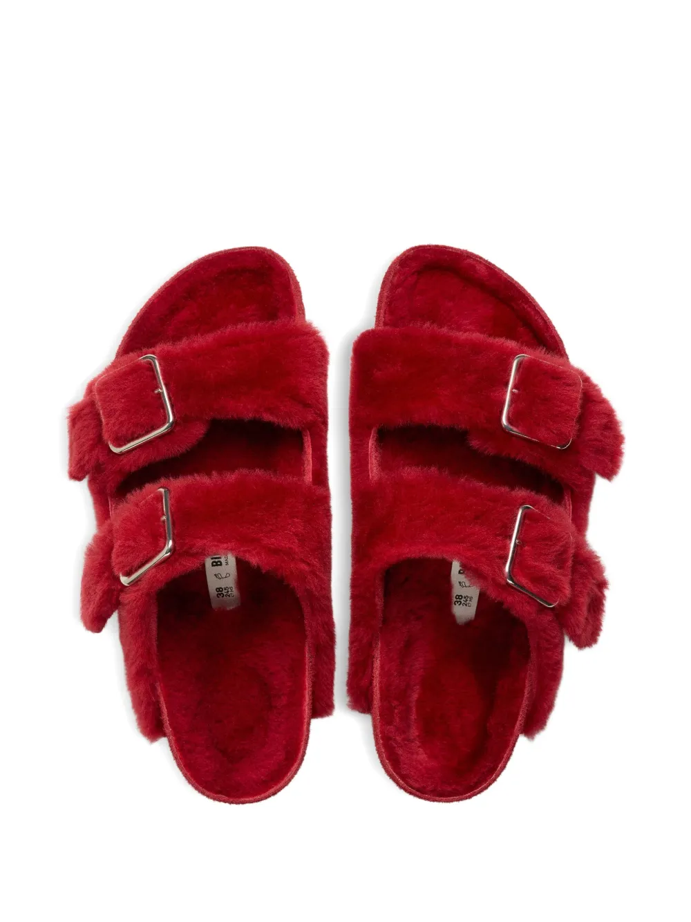 Birkenstock 1774 Arizona shearling sandals Red