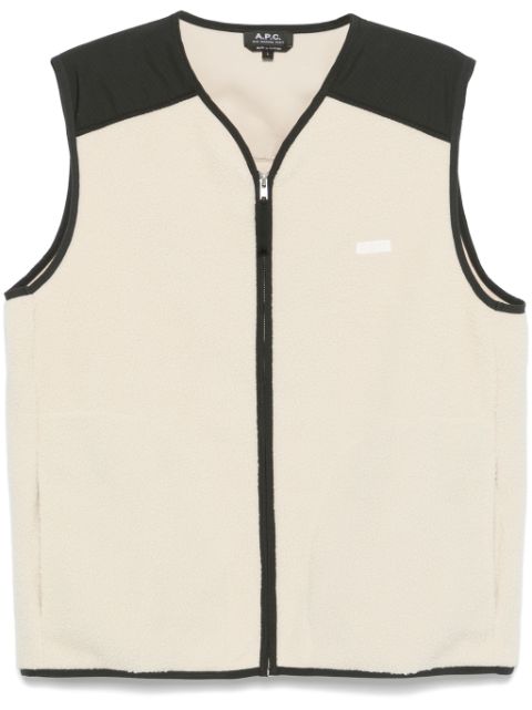 A.P.C. faux-shearling vest Men