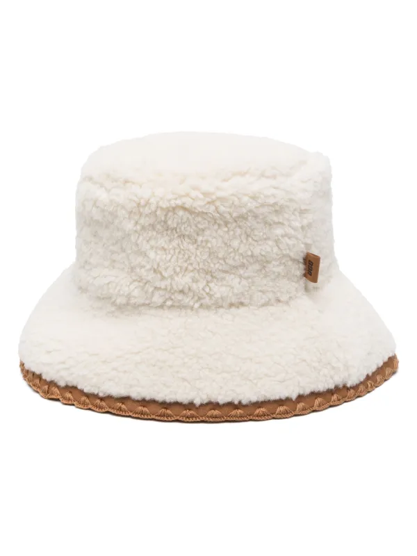 UGG UGGfluff Scalloped Bucket Hat White FARFETCH BH