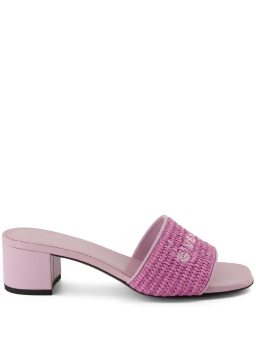 Mules 4G en raphia 45 mm - Givenchy - Modalova