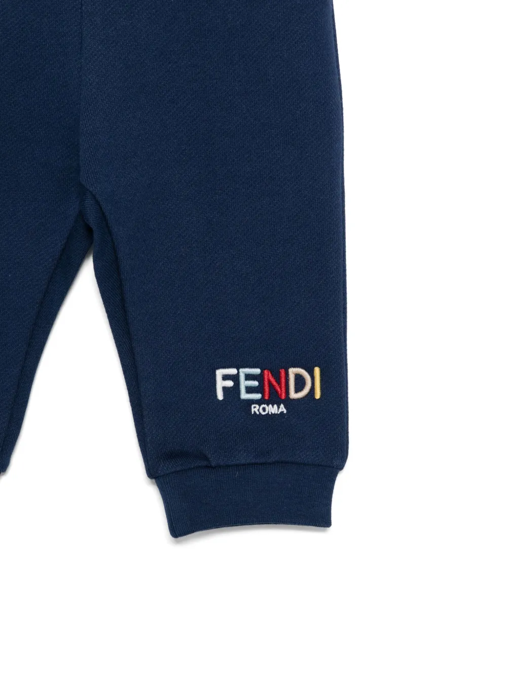 Fendi Kids Trainingsbroek met geborduurd logo Blauw