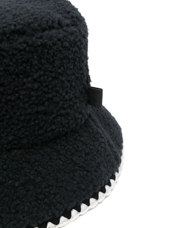 UGG UGGfluff Scalloped Bucket Hat | Black | FARFETCH