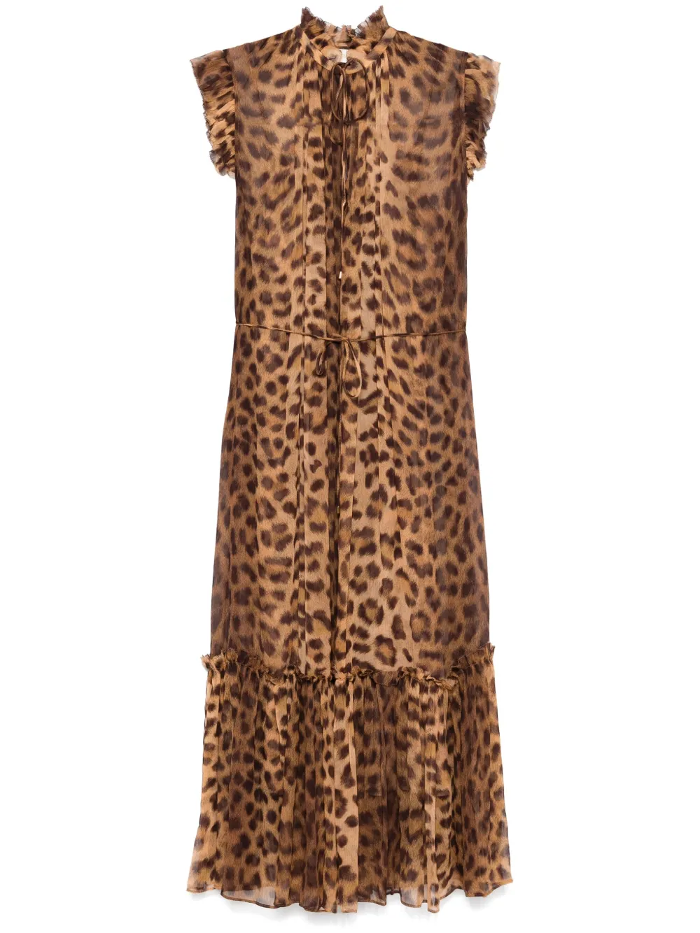 ZIMMERMANN robe Crush Flutter à coupe mi-longue | marron | Image 1