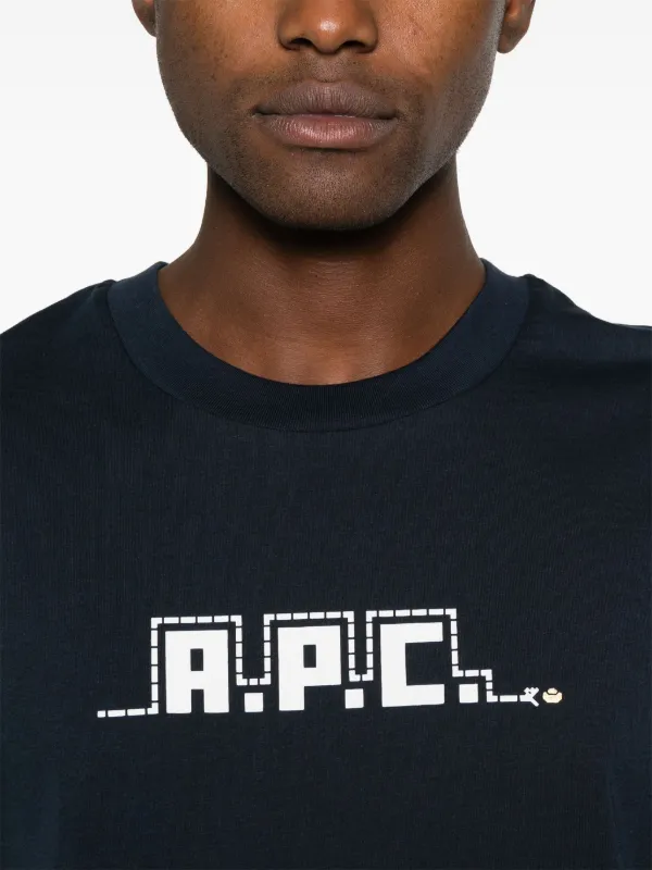 A.P.C. snake-print T-shirt | Blue | FARFETCH PH