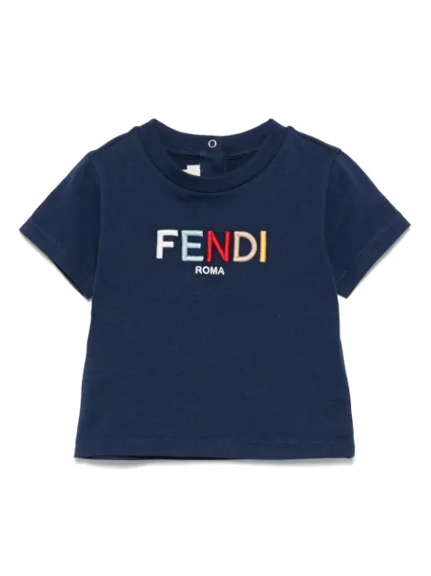 Fendi Kids logo-embroidered T-shirt