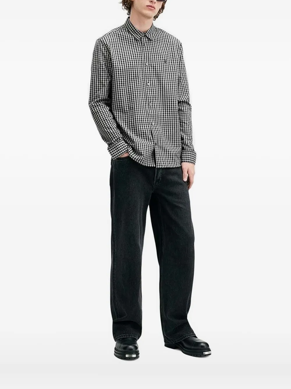 AllSaints チェック シャツ - ホワイト AllSaints チェック シャツ - ホワイト