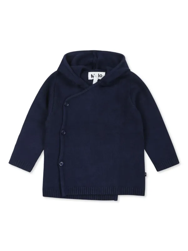 Blue hooded cardigan on sale