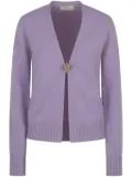 Blumarine brooch cardigan - Purple