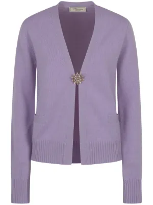良品 Blumarine ブルマリン クルーネック レースコンビ ニット