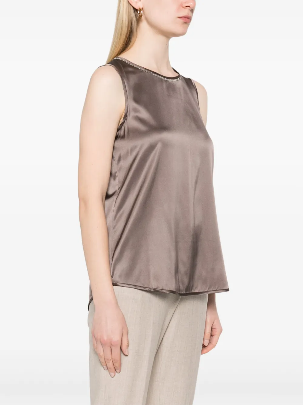 Peserico Punto top met Luce-detail Grijs