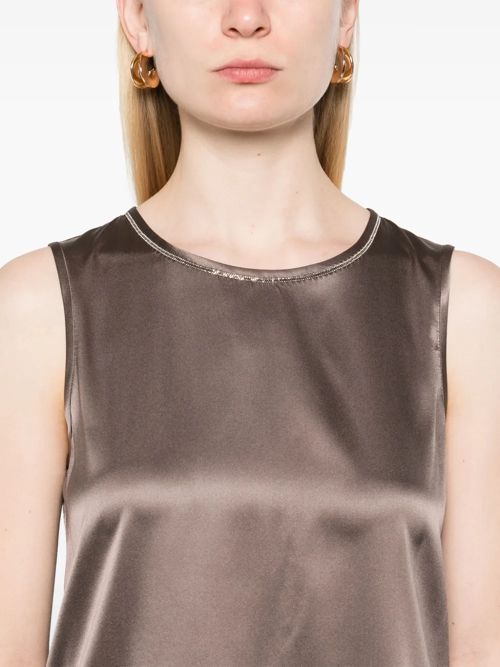 Peserico Punto top met Luce-detail Grijs