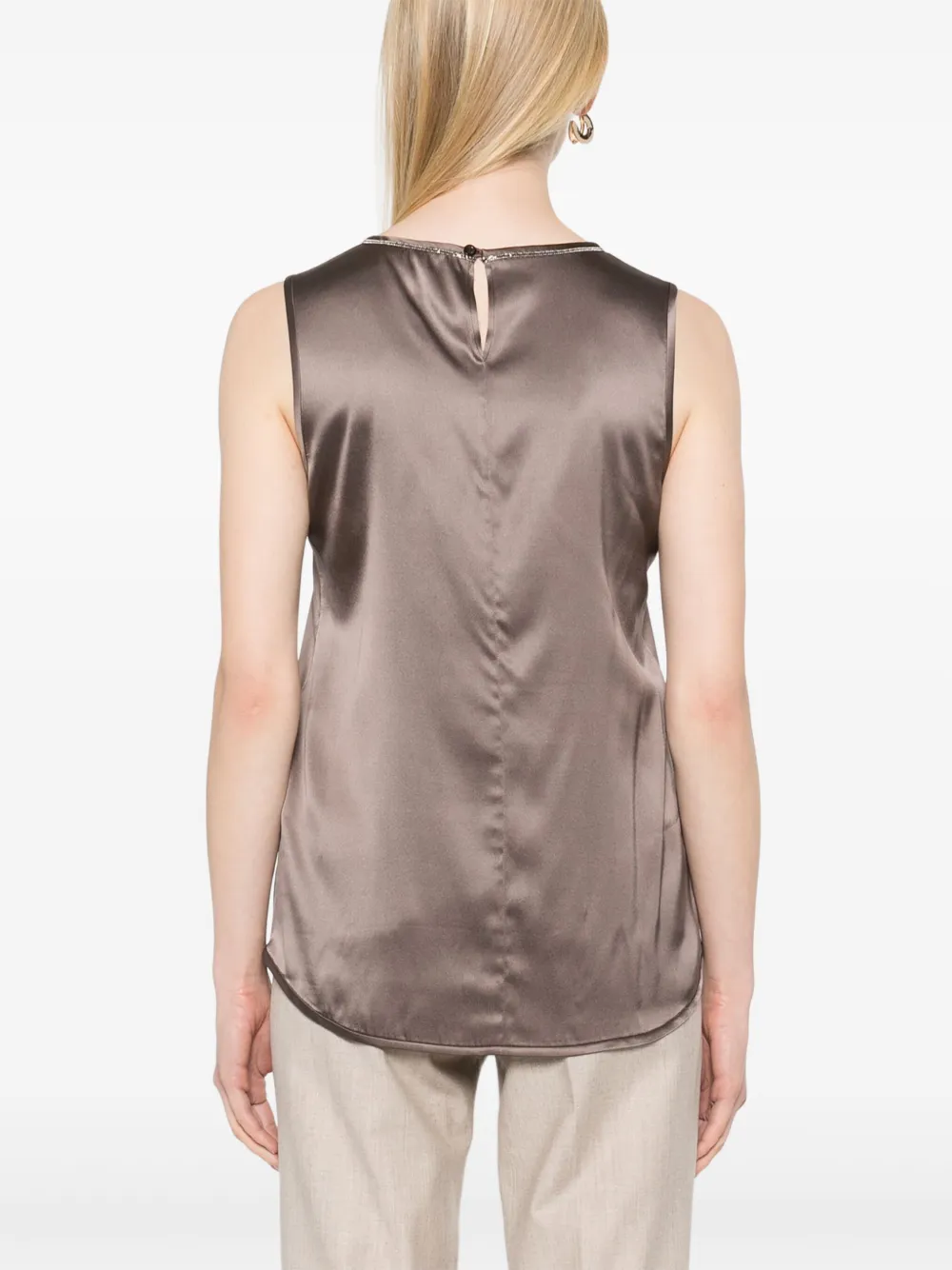 Peserico Punto top met Luce-detail Grijs