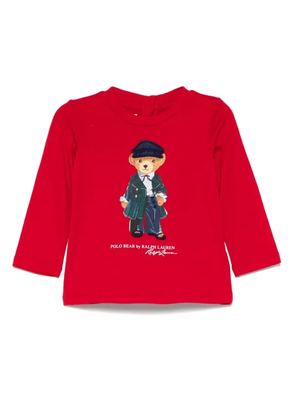 POLO RALPH LAUREN KIDS Polo Bear-print T-shirt Red FARFETCH IN