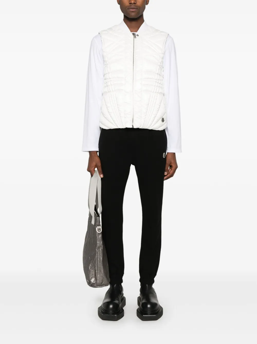 Moncler + Rick Owens Katoenen trainingsbroek - Zwart