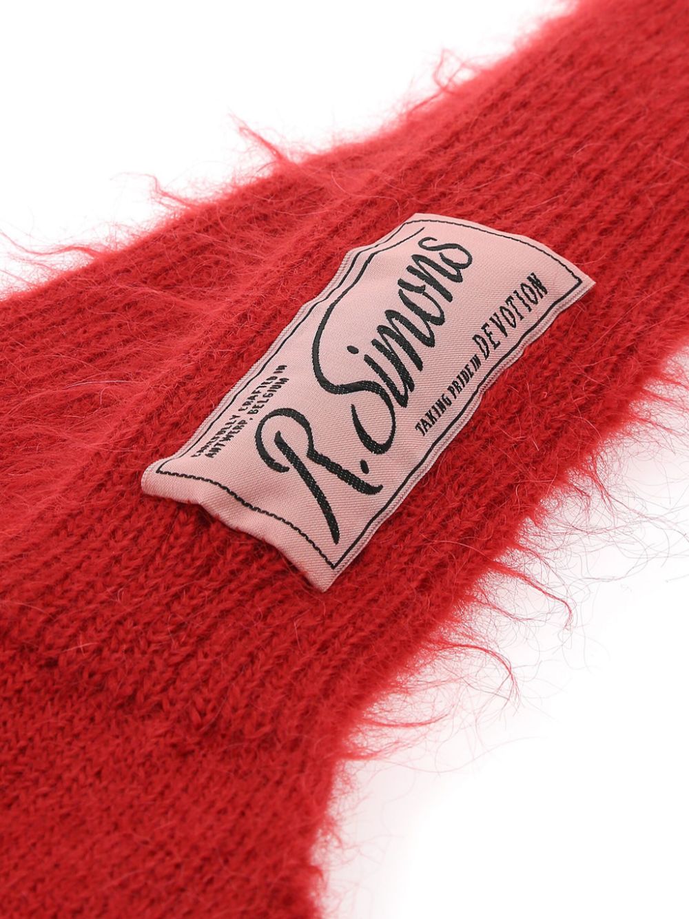 Raf Simons knitted gloves - Rood