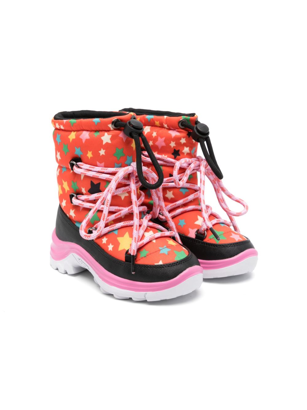 Stella McCartney Kids ski-print snow boots Orange