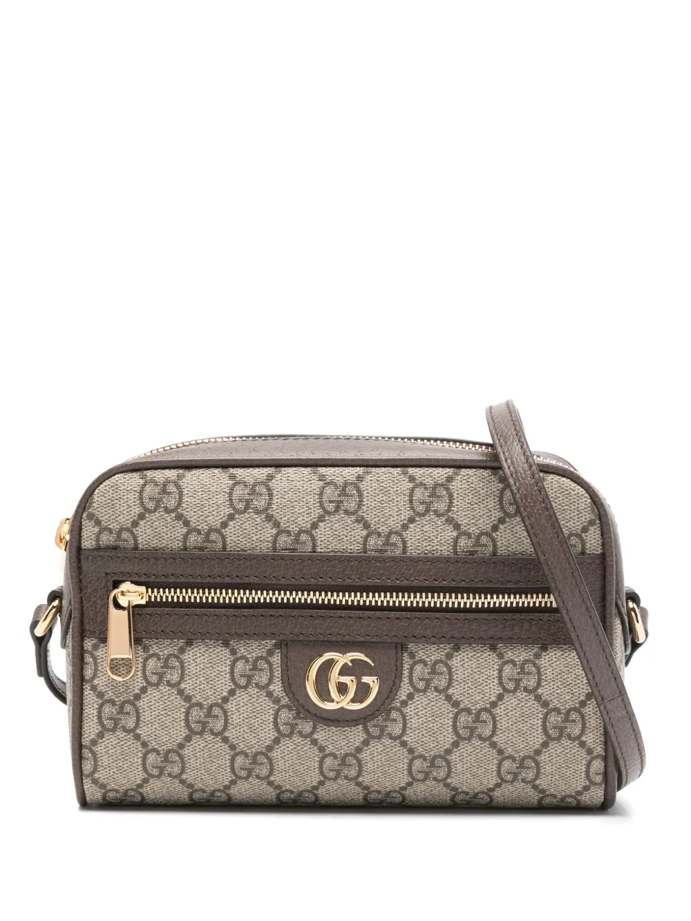 Gucci Super Mini Ophidia schoudertas Bruin