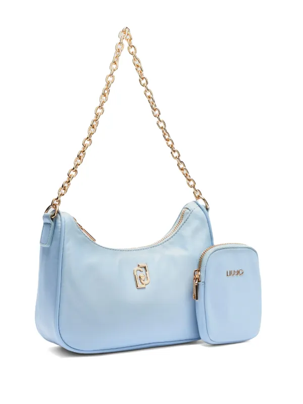 LIU JO Bolso De Hombro Con Placa Del Logo Azul FARFETCH ES